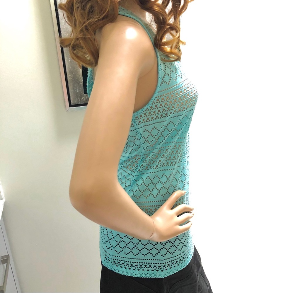 Guess Aqua Laser-Cut Tank Top - Picture 2 of 8